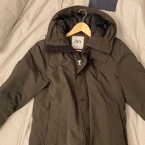 Men’s winter jacket from Zara dark green
